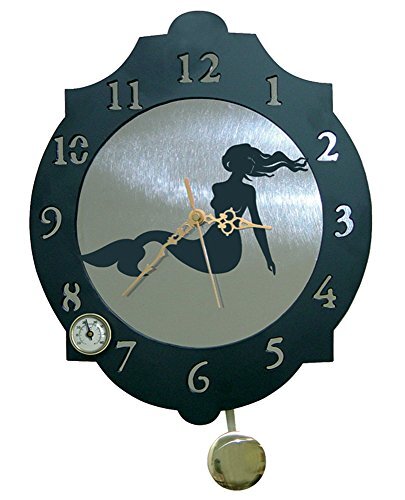 IMEX EL ZORRO 11332-Reloj zeemeermin, 374 x 312 mm, metaal, grijs, 40 x 34 x 7 cm