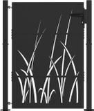 vidaXL Tuinpoort 110 x 130 cm Poedergecoat staal Zwart Vergrendelbaar