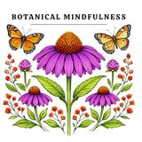 Botanical Mindfulness: Vintage-Inspired Floral Coloring Journal with Mindfulness Prompts