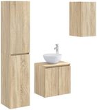 vidaXL Badkamermeubel Set 3 st Sonoma Eiken 33 x 34,5 x 160 cm