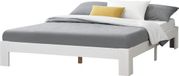 en.casa Houten bed Raisio grenen met bedbodem 160x200 cm wit