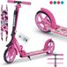 AREBOS Trottinette Trottinette urbaine Trottinette enfant Trottinette adulte Rose