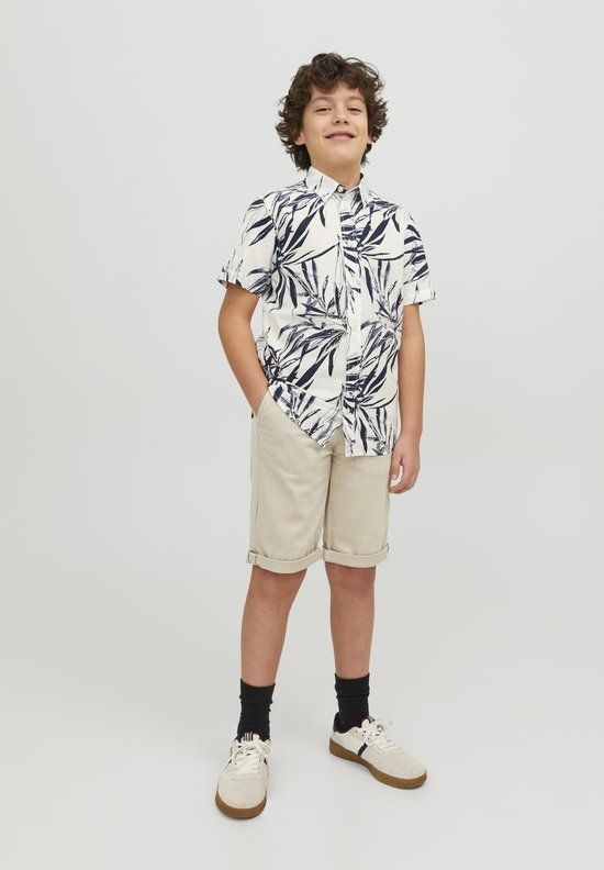 Jack & Jones JPSTbowie Chino Bermuda - Beige - Jongens - Maat 152