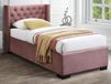 Vente-unique Bed met opbergruimte fluweel roze 90 x 200 cm