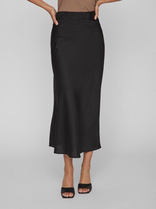 VILA VIELLETTE LONG SKIRT - Black - L (44)