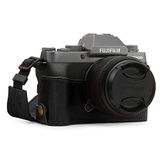 MegaGear MG1885 Ever Ready cameratas van echt leer, voor Fujifilm X-T200, zwart