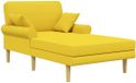 vidaXL Chaise longue Lichtgeel Stof