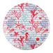 RONDE KASANOVA Ronde Serveerbord Melamine Koraal Decoratie