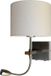 Artdelight Wandlamp Quad incl. kap Ø 20 cm mat chroom
