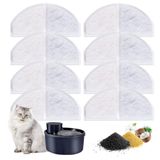 Kattenfonteinfilter, Dhohoo Kattenfonteinfilter, 8 stuks, filter, kattenfontein, filter voor kattenfontein met koolfilter en schuimfilter, drinkfontein katten, vervangingsfilter voor Dhohoo 2,5 l katten drinkfontein