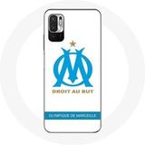 Maniacase Hoesje voor Xiaomi Redmi Note 10T 5G Olympique de Marseille Logo Witte achtergrond