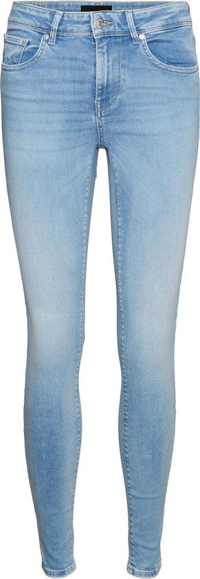 Vero Moda VMLUX MR SLIM JEANS RI371 GA NOOS Dames Jeans - Blauw - Maat W28 X L34