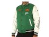 Caterpillar Iconic Varsity Jacket Ivory Green, taille S Homme couleur Blanc|Noir|Vert