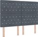 vidaXL LED Hoofdbord Donkergrijs Fluweel 144 cm
