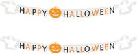 Merkloos / Sans marque Fest-Dekor Gmbh Set van 2x stuks feestdecoratie Halloween vlaggenlijn/slinger 2,5 meter Brandvertragend