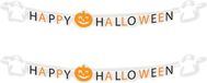 Merkloos / Sans marque Fest-Dekor Gmbh Set van 2x stuks feestdecoratie Halloween vlaggenlijn/slinger 2,5 meter Brandvertragend