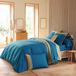Parure de lit 3 pièces en percale de coton avec motif géométrique, housse de couette et taies d'oreiller