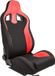AutoStyle Sportstoel 'MR' - Zwart Kunstleder + Rood Pine textiel