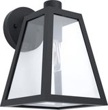 EGLO Mirandola Wandlamp - Zwart - E27 - IP44 - 27cm