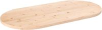 vidaXL Tafelblad ovaal 100x50x2,5 cm massief grenenhout