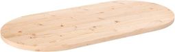 vidaXL Tafelblad ovaal 100x50x2,5 cm massief grenenhout