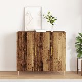 vidaXL Dressoir Bewerkt Hout Oudhout 90 x 34 x 80 cm