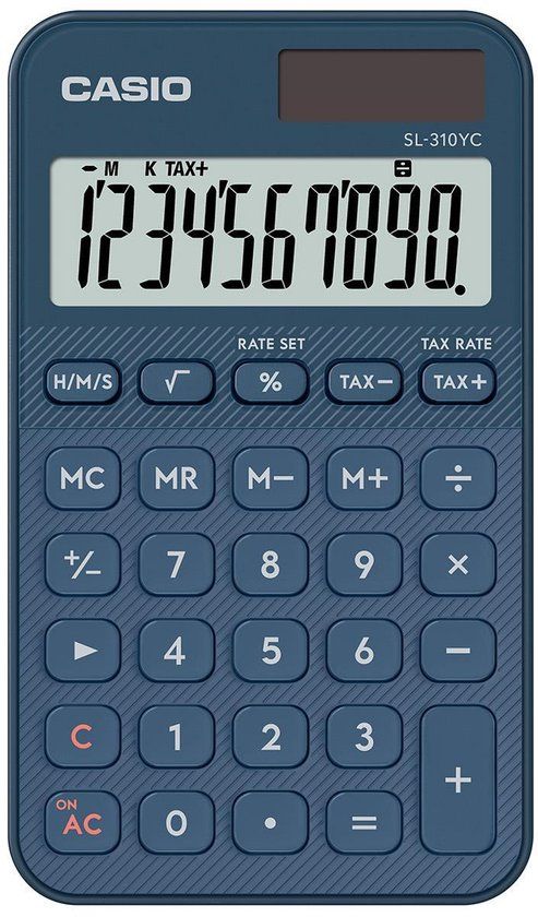 Casio Zakrekenmachine Navy