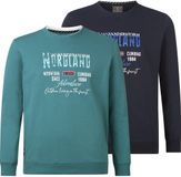 Jan Vanderstorm heren Sweatshirts, Set Van 2 - 76/78 - petrol - Plus Size