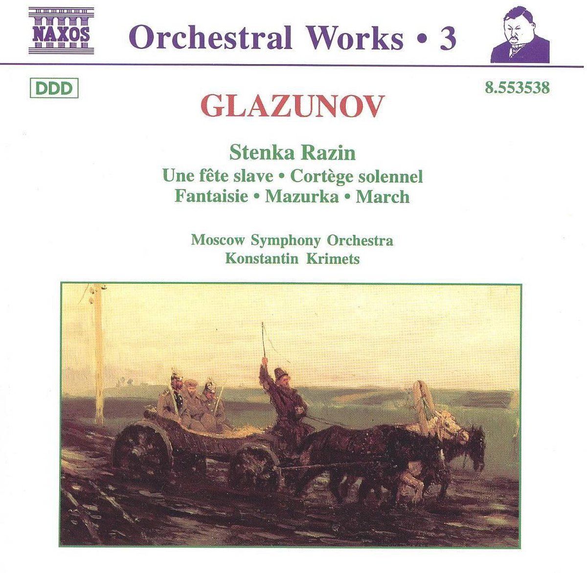 OUTHERE Glazunov: Complete Orchestral Works Vol 3 / Krimets, Moscow - Muziek