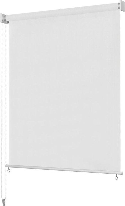 vidaXL Rolgordijn voor buiten 100x140 cm wit