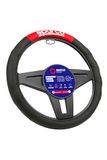 Sparco SPC1111 universele autostuurhoes zwart en rood polyester 38cm