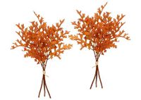 Kunstmatige Eikenblad Kunstmatige Eikenblad-struik 40 cm, Set van 2 Herfstbladeren Tak Kunstbloemen
