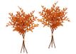 Kunstmatige Eikenblad Kunstmatige Eikenblad-struik 40 cm, Set van 2 Herfstbladeren Tak Kunstbloemen