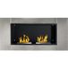 Cheminée à bioéthanol murale avec 2 brûleurs 3 L - Foyer encastrable 13600 Btu, 110 x 54 x 14,5 cm