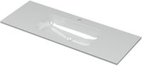 Wastafel INK Aspekt Wastafel Porselein Midden met 1 Kraangat - 1200x450x15 mm - Glans Wit
