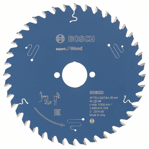 Bosch 2 608 644 028 Cirkelzaagblad - 11200 rpm - 1,6 mm