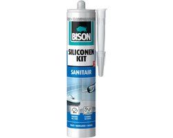 Bison Super Silicone Sanitair transparant grijs koker 300 ml