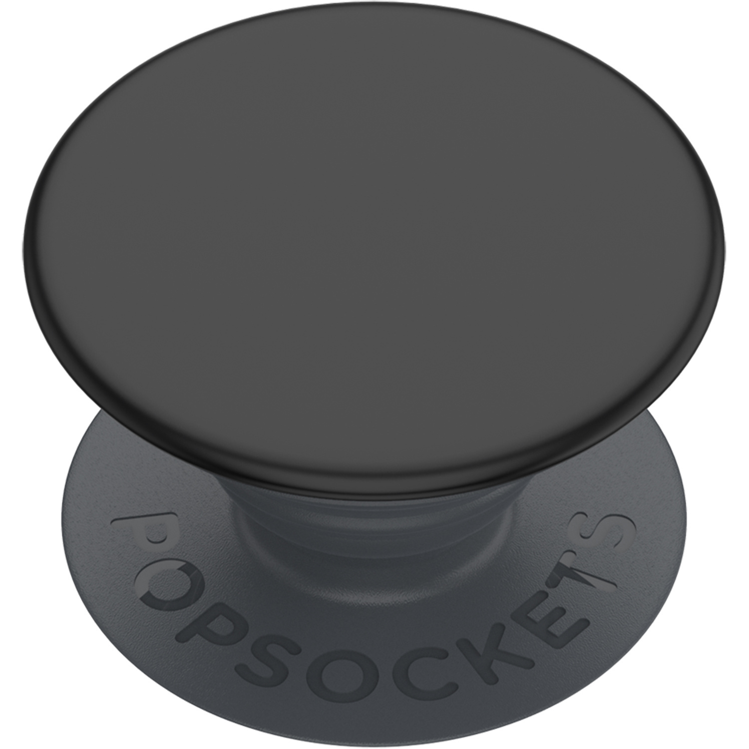 PopSockets PopSockets: PopGrip Basic - Uittrekbare Greep en Standaard voor Smartphones en Tablet [Top Niet Verwisselbare] - Black