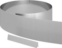 vidaXL - Grasafscherming - 4 stuks - 450 x 20 cm - Staal - Zilver