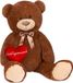 BRUBAKER Ours en peluche XXL, 100 cm, marron, avec un élément en peluche en forme de cœur