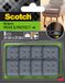 Scotch 0 Move & Protect SP62A08 glijschoenen, zelfklevend, grijs, 24 mm, verpakking van 8-100 kg