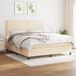 Maison Exclusive - Sommier à lattes de lit avec matelas Crème 180x200 cm Tissu