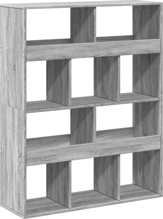 vidaXL Kamerscherm 100x33x125,5 cm Bewerkt Hout Grijs Sonoma Eiken