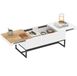 Homcom Table basse - Panneau de particules, Acier - 100 x 50 x 45 cm - Blanc