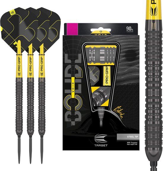 Target Darts Bolide Void 90% Tungsten Dart Set - 25G Steel Tip Darts - Barrel 04