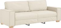 vidaXL 3-Zits Sofa Beige Linnenmix 220 cm