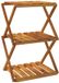 vidaXL Schappenkast inklapbaar 3-laags 43x31x63 cm acaciahout bruin