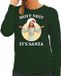 Bellatio Decorations Shoppartners Bv Holy shit its Santa foute Kerstsweater / kersttrui groen voor dames - Kerstkleding / Christmas outfit XL