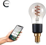 EGLO connect.z Smart LED Lamp - E14 - Ø 4,5 cm - Smoke/Rookglas - 2000K - Dimbaar - Zigbee