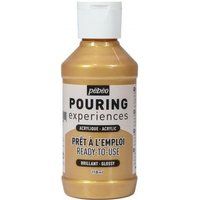 PEBEO Gietervaringen - Kant-en-klare voorgemengde acrylverf - ideaal voor vloeibare kunst, goud, 118 ml (1 stuks)
